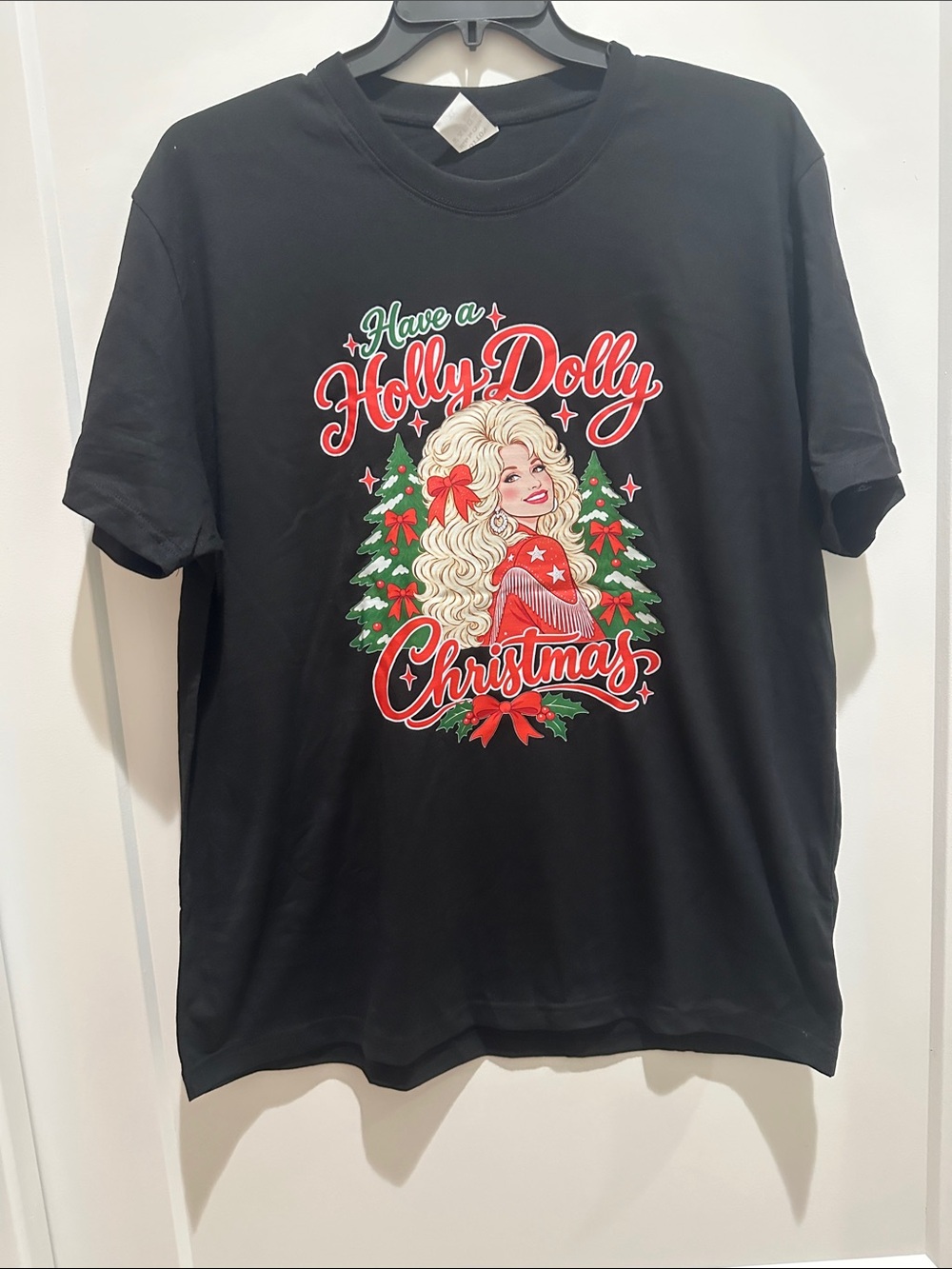 Have a Holly Dolly Christmas Dolly Parton Graphic Tee - Black